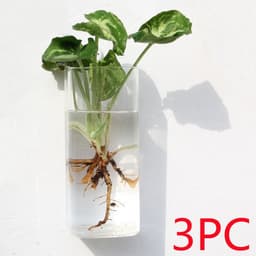 image-Fashion Wall Hanging Glass Flower Vase Terrarium Wall Fish Tank Aquarium Container Flower Planter Pots Home Garden Decoration