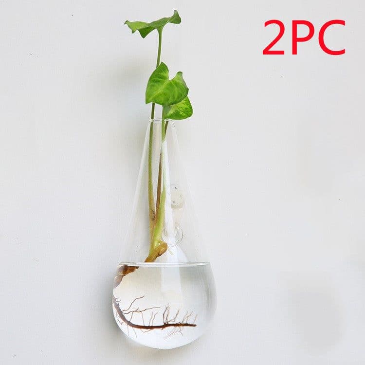 image-Fashion Wall Hanging Glass Flower Vase Terrarium Wall Fish Tank Aquarium Container Flower Planter Pots Home Garden Decoration