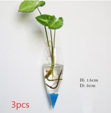image-Fashion Wall Hanging Glass Flower Vase Terrarium Wall Fish Tank Aquarium Container Flower Planter Pots Home Garden Decoration