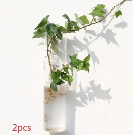 image-Fashion Wall Hanging Glass Flower Vase Terrarium Wall Fish Tank Aquarium Container Flower Planter Pots Home Garden Decoration