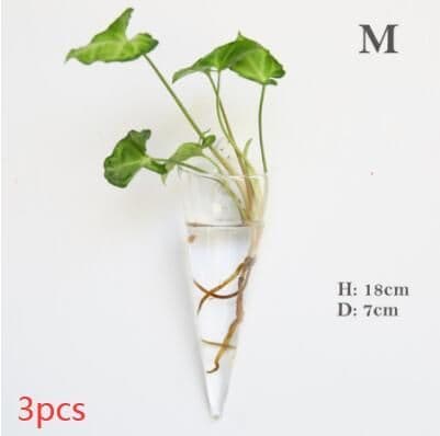 image-Fashion Wall Hanging Glass Flower Vase Terrarium Wall Fish Tank Aquarium Container Flower Planter Pots Home Garden Decoration