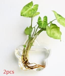 image-Fashion Wall Hanging Glass Flower Vase Terrarium Wall Fish Tank Aquarium Container Flower Planter Pots Home Garden Decoration