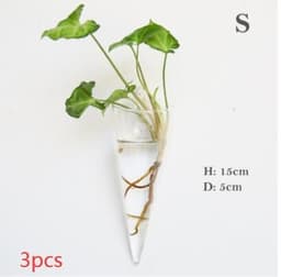image-Fashion Wall Hanging Glass Flower Vase Terrarium Wall Fish Tank Aquarium Container Flower Planter Pots Home Garden Decoration