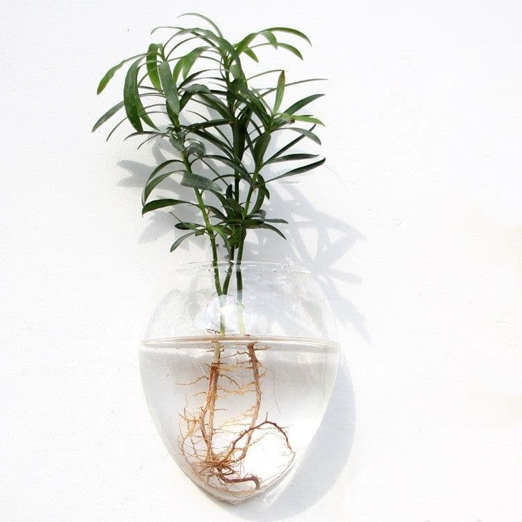 image-Fashion Wall Hanging Glass Flower Vase Terrarium Wall Fish Tank Aquarium Container Flower Planter Pots Home Garden Decoration