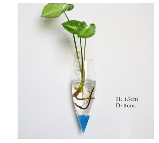 image-Fashion Wall Hanging Glass Flower Vase Terrarium Wall Fish Tank Aquarium Container Flower Planter Pots Home Garden Decoration
