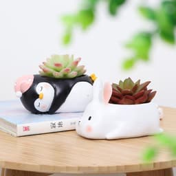 image-Resin fleshy fun gardening resin flower pot