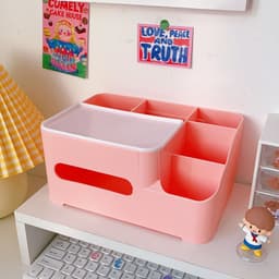 image-Creative Cute Cartoon Tissue Box Living Room Household Plastic Storage