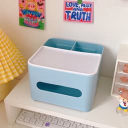 image-Creative Cute Cartoon Tissue Box Living Room Household Plastic Storage