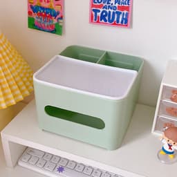 image-Creative Cute Cartoon Tissue Box Living Room Household Plastic Storage