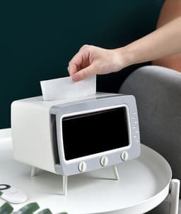 image-Creative Cute Cartoon Tissue Box Living Room Household Plastic Storage