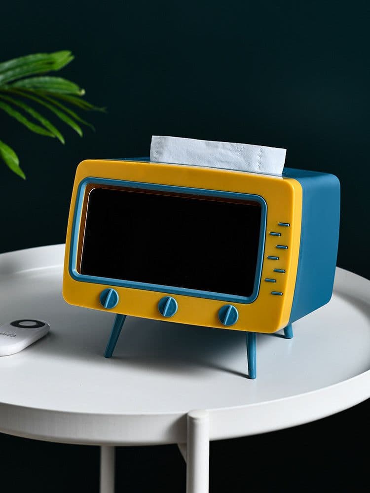 image-Creative Cute Cartoon Tissue Box Living Room Household Plastic Storage