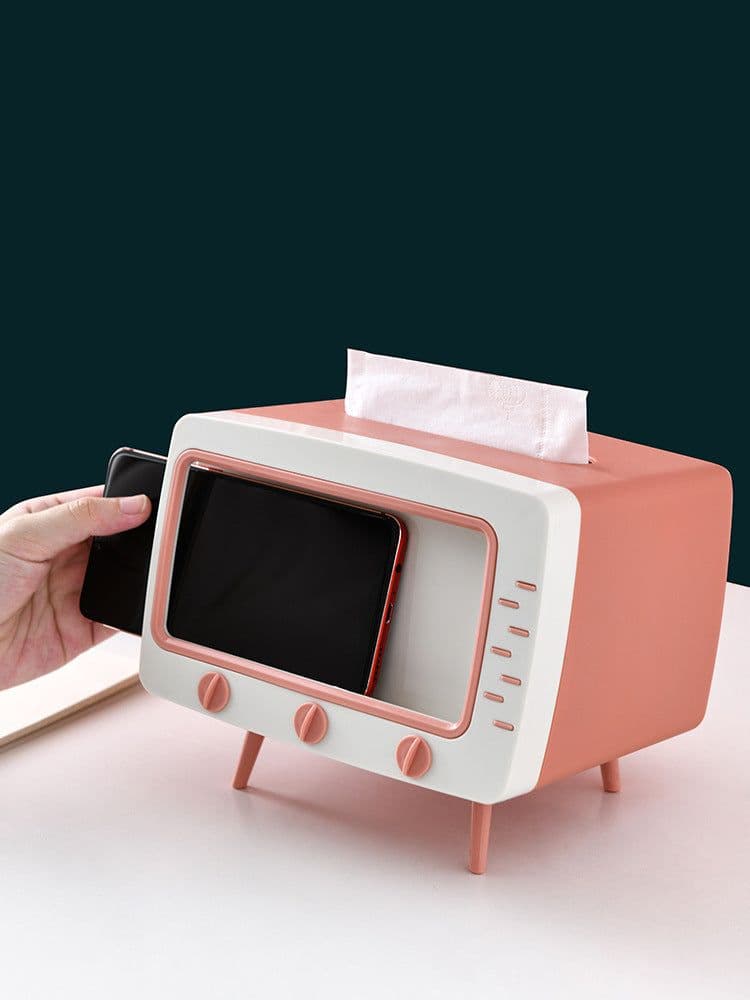 image-Creative Cute Cartoon Tissue Box Living Room Household Plastic Storage