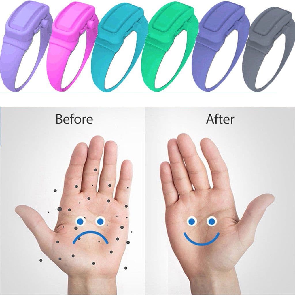 image-Portable Hand Sanitizer Disinfectant Bracelet Wearable Hand Wash Gel Dispenser