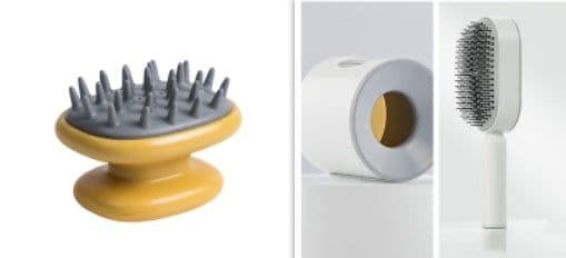 image-Silicone Head Body Scalp Massage Shampoo Brush Multiple Color Promote Blood Circulation