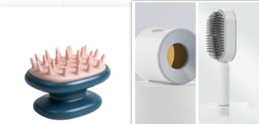 image-Silicone Head Body Scalp Massage Shampoo Brush Multiple Color Promote Blood Circulation