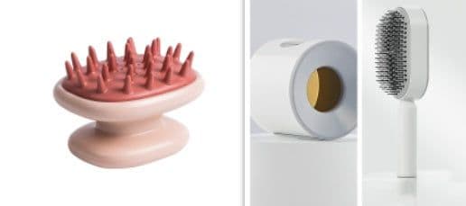 image-Silicone Head Body Scalp Massage Shampoo Brush Multiple Color Promote Blood Circulation