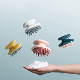 image-Silicone Head Body Scalp Massage Shampoo Brush Multiple Color Promote Blood Circulation