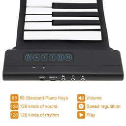 image-Portable Roll Up Piano 88 Keys Pure Musical Instrument Sound