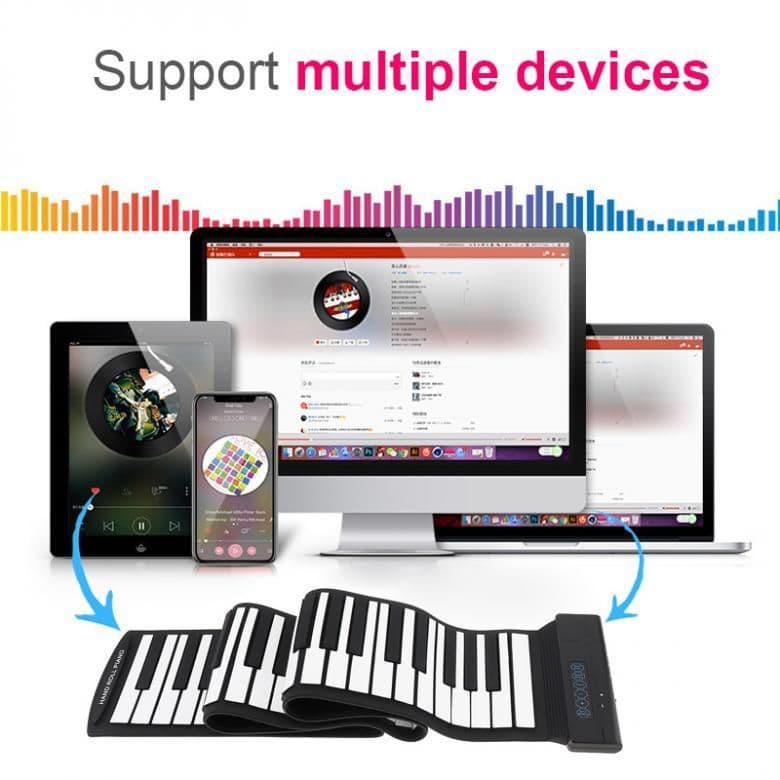 image-Portable Roll Up Piano 88 Keys Pure Musical Instrument Sound