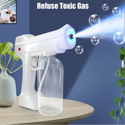 image-Blue Light Atomizing Spray Gun Handheld Wireless Atomizing Fogger Disinfection Sprayer Nano Sprayer Household Supplies