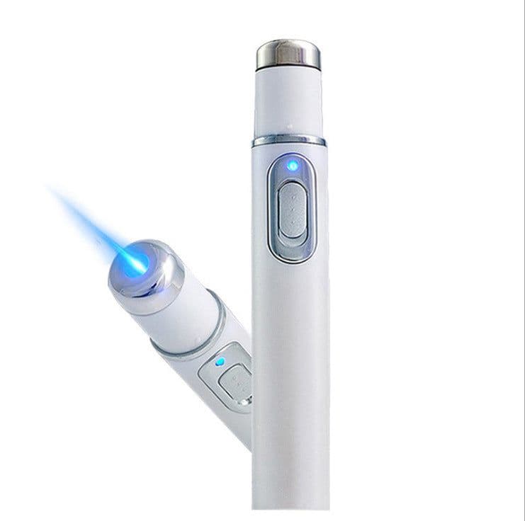 image-Acne Laser Pen Wrinkle Removal Machine Portable Durable Blue Light Therapy Massage Relax Soft Scar Dark Circles Remover Device