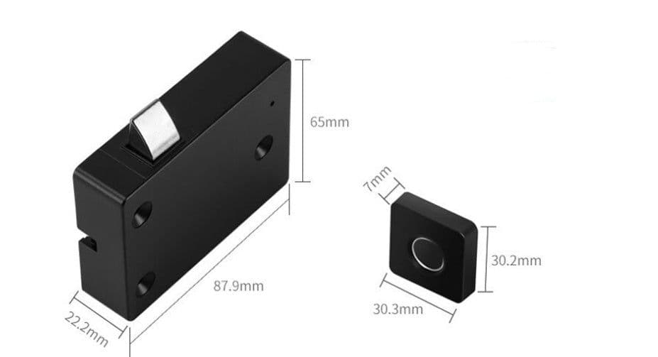 image-Intelligent Eletric Fingerprint Furniture Lock Cabinet Drawer Lock