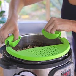 image-Food Oil Drainer Silicone Pot Pan Bowl Funnel Strainer
