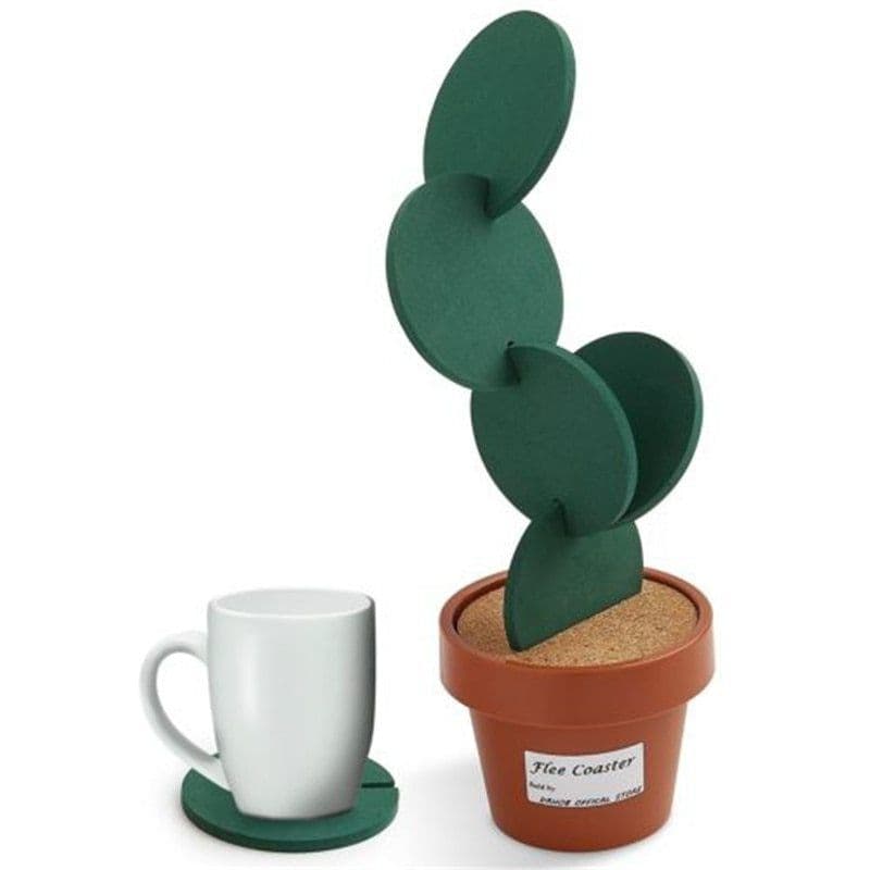 image-Cute Creative Coaster Mat Cactus Potted Plants Shape Cup Mat Heat Insulation Pad Table Decoration Kitchen Accessories