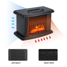 image-European Style Electric Fireplace Heater LED Flame Effect Stove 1000W With Remote Control
