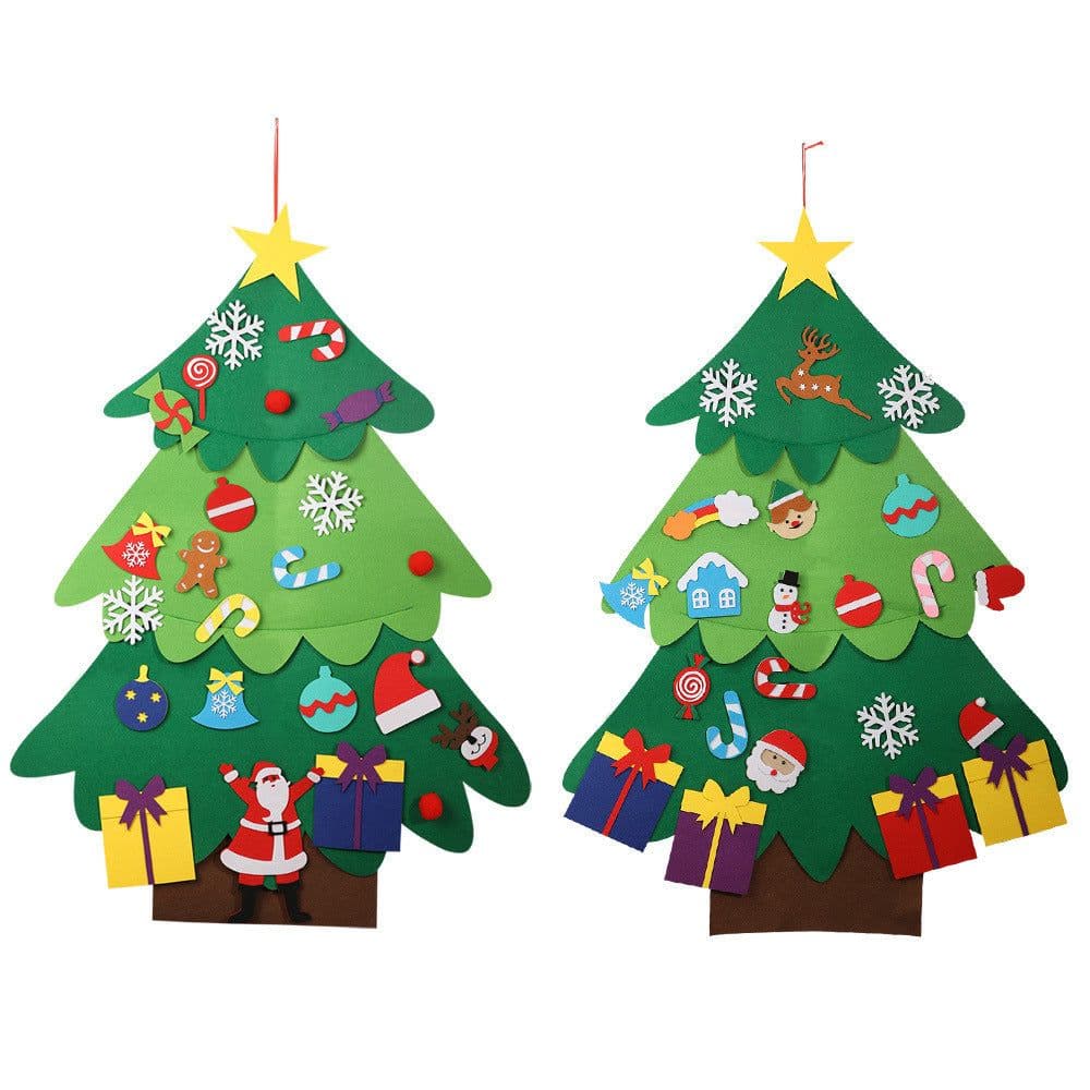 image-DIY Felt Christmas Tree Window Decoration Pendant Gift for Kids