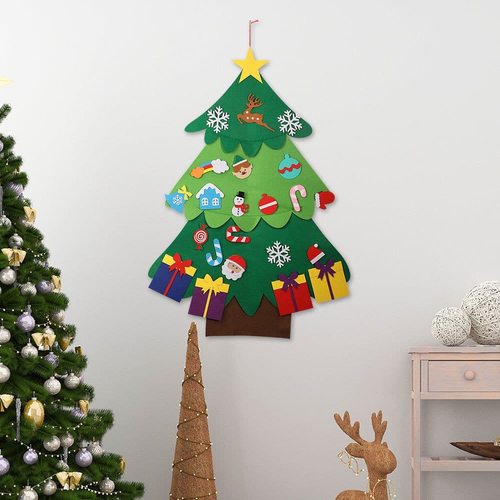 image-DIY Felt Christmas Tree Window Decoration Pendant Gift for Kids
