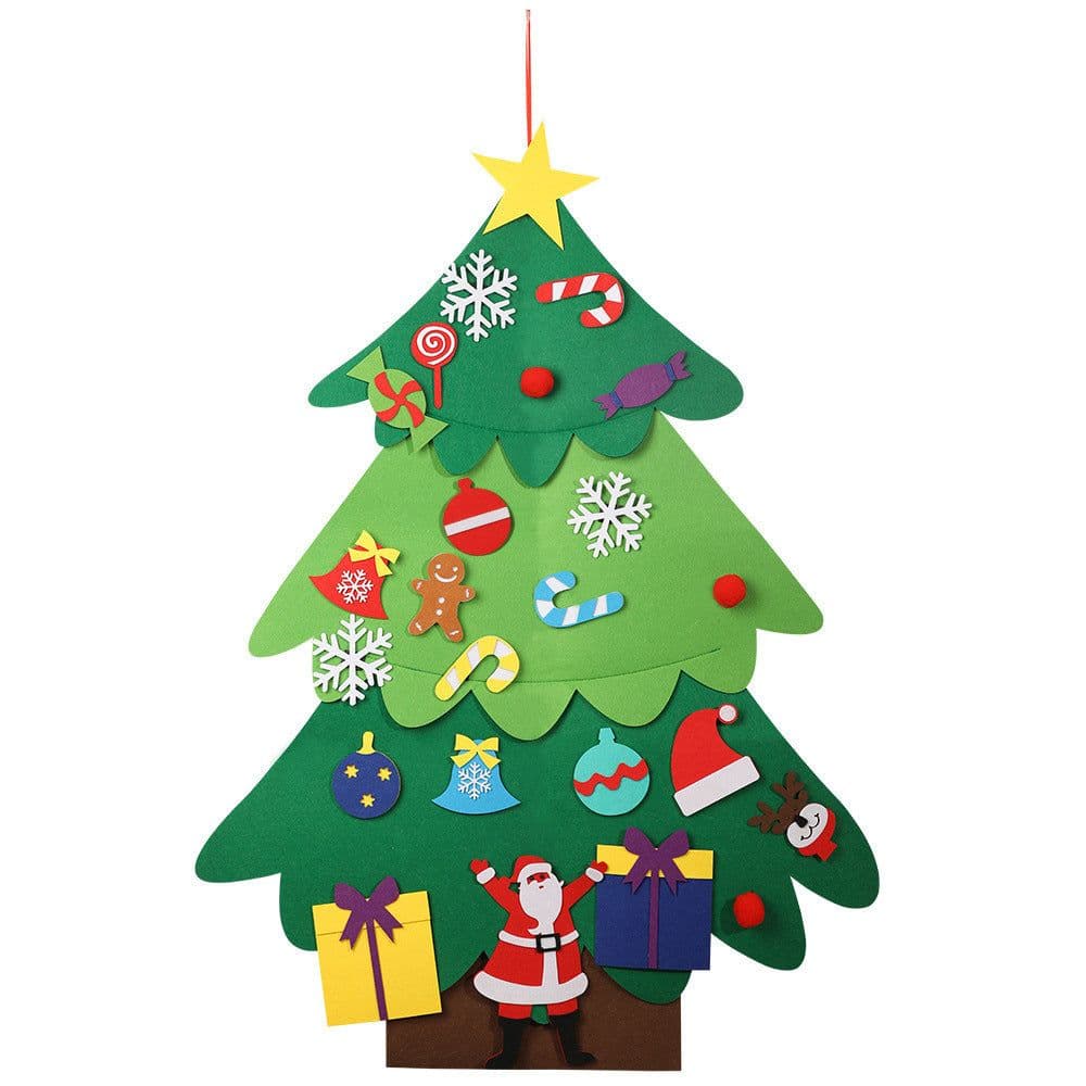 image-DIY Felt Christmas Tree Window Decoration Pendant Gift for Kids
