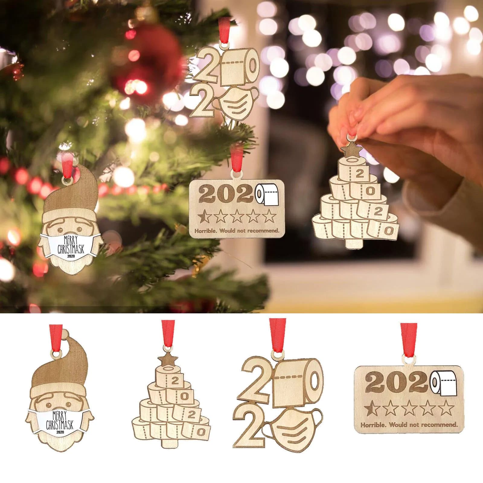 image-Wooden sign Christmas decorations