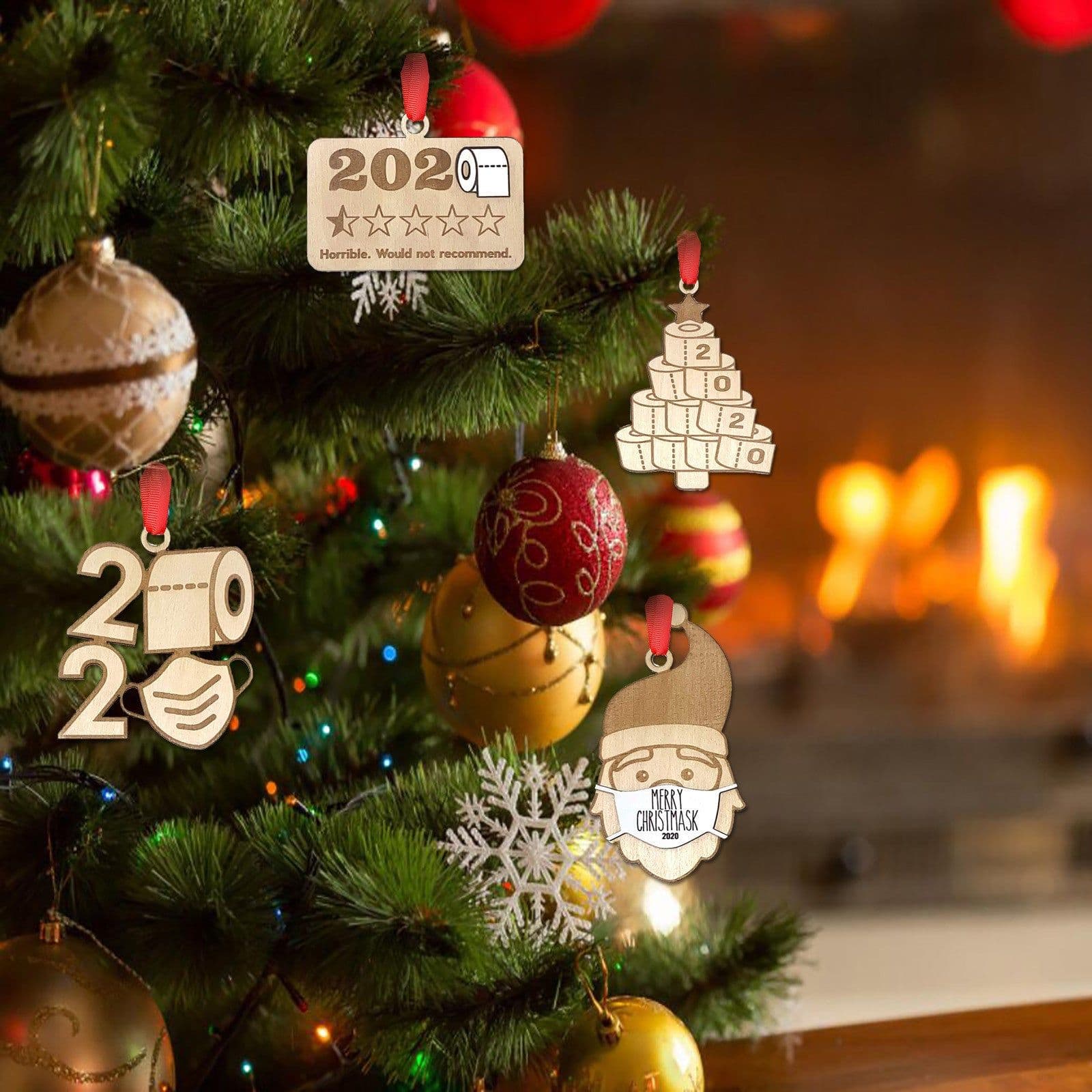 image-Wooden sign Christmas decorations