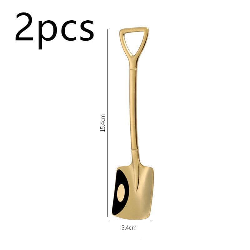image-Stainless Steel Coffee Ice Cream Shovel Spoon
