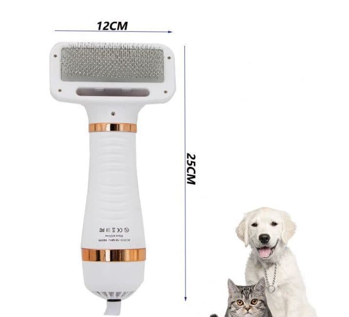 image-2 in 1 Pet Drying Brush Pet Hair Dryer Comb