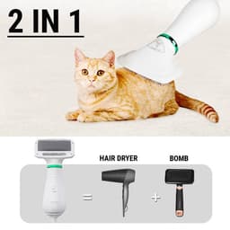 image-2 in 1 Pet Drying Brush Pet Hair Dryer Comb