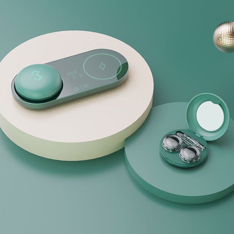 image-Ultrasonic Lens Cleaner Contact Lens Cleaning Machine Sonic Washing Case USB Charge