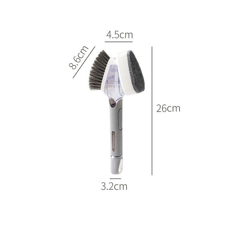 image-Kitchen Multi Functional Press Pot Brush Long Handle Cleaning Brush Slot Cleaner Brush Clean Window Slot Clean Tool