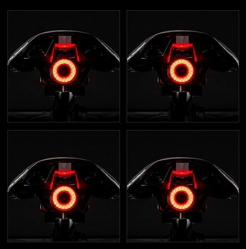 image-Bicycle Smart Auto Brake Sensing Light IPx6 Waterproof LED Charging Cycling Taillight Bike Rear Light Accessories