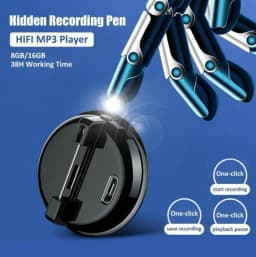 image-Voice Recorder Professional HD Noise Reduction HIFI MP3 Player Digital Audio Recorder 68H Standby