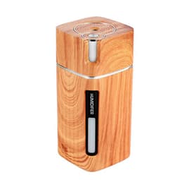 image-Electric Humidifier Aroma Oil Diffuser Essential Ultrasonic Wood Grain Air Humidifier USB Mini Mist Maker LED Light