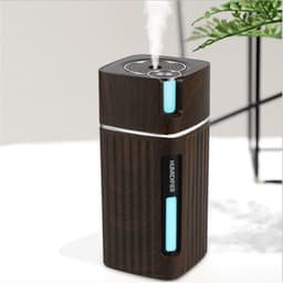 image-Electric Humidifier Aroma Oil Diffuser Essential Ultrasonic Wood Grain Air Humidifier USB Mini Mist Maker LED Light