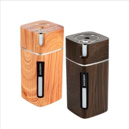 image-Electric Humidifier Aroma Oil Diffuser Essential Ultrasonic Wood Grain Air Humidifier USB Mini Mist Maker LED Light