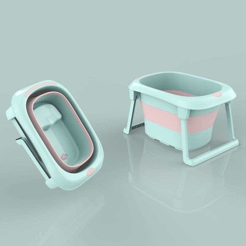 image-Baby Shining 0-10Y Children Folding Bath Tub Height 44.5cm Baby Bath Seat Insulation Non Slip Easy Storage Kid Widen Bath Bucket