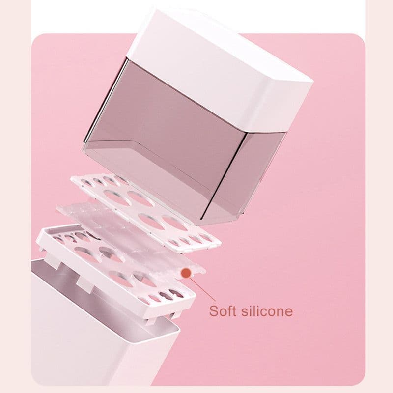 image-Inverted Makeup Brush Storage Bucket Dressing Table Eyeliner Powder Brush Eyebrow Pencil Lipstick Storage Box