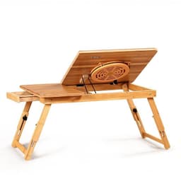 image-Folding Laptop Bed with Small Table Lazy Simple Desk