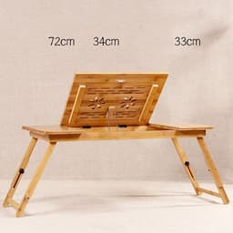 image-Folding Laptop Bed with Small Table Lazy Simple Desk