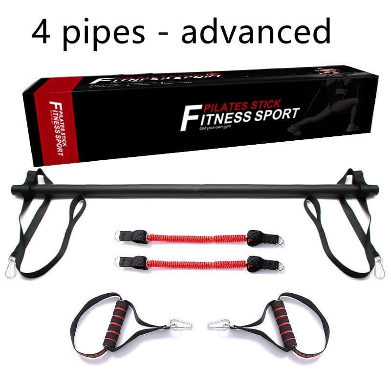 image-Pilates Bar Kit With Resistance Bands Portable Home Gym Workout Equipment Perfect Stretched Fusion Exercise Bar And Bands