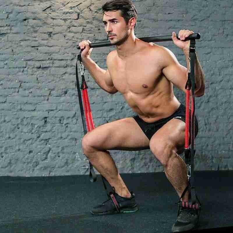 image-Pilates Bar Kit With Resistance Bands Portable Home Gym Workout Equipment Perfect Stretched Fusion Exercise Bar And Bands
